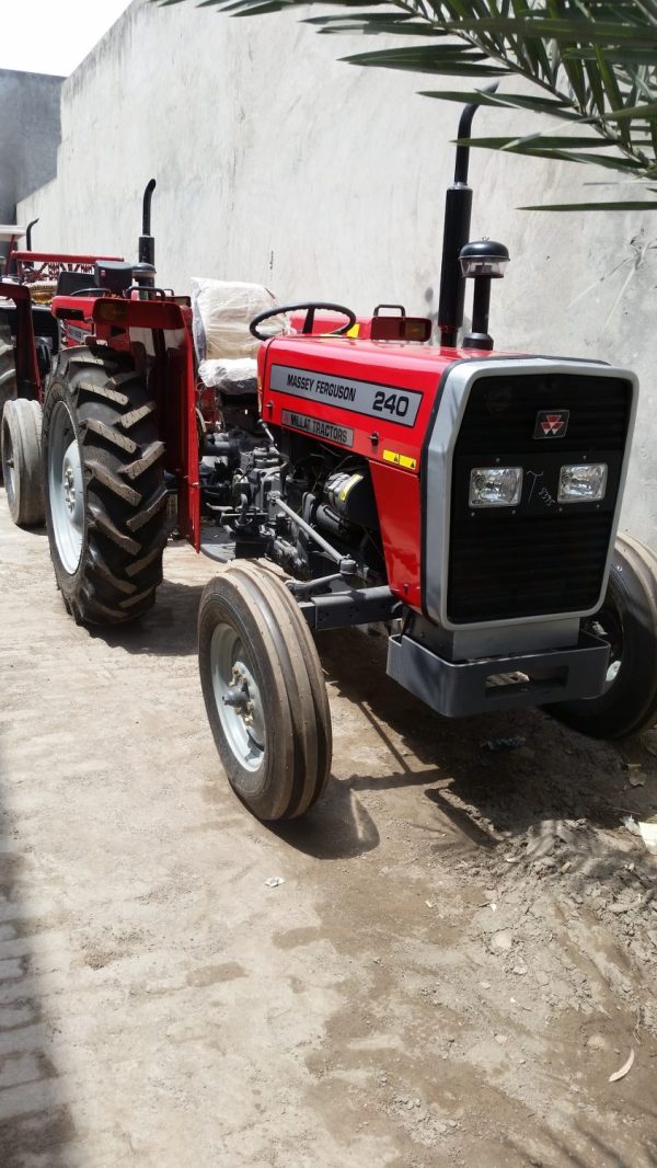Massey Ferguson Tractor MF-240, 50hp, 2WD, right side view with tires