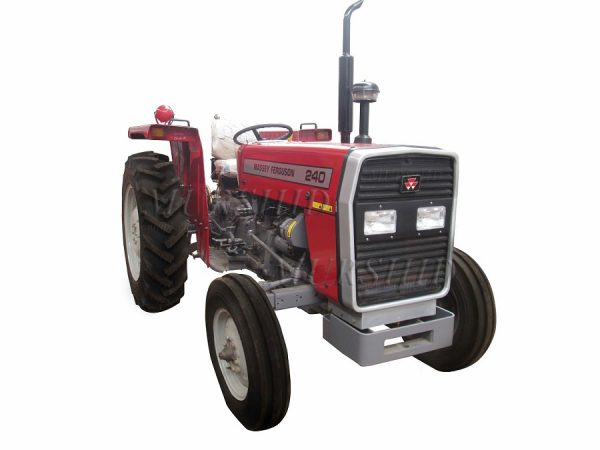 A Massey Ferguson Tractor MF-240, a 50hp model, captured in a right-side view from the front.