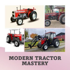 A Massey Ferguson MF 350 modern tractor in action, showcasing advanced agricultural technology