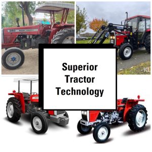 A Massey Ferguson MF 350 tractor, showcasing superior agricultural technology and performance