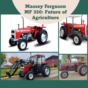 A Massey Ferguson MF 350 tractor in a lush green field, symbolizing the future of agriculture with advanced technology