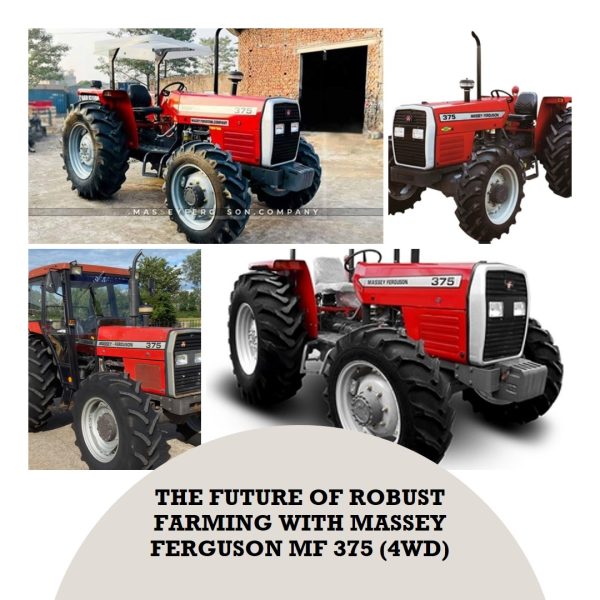 Massey Ferguson MF 375 (4WD) tractor plowing a field, representing the future of robust farming.