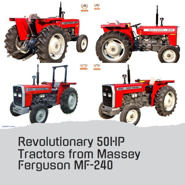 A powerful 2WD 50HP tractor, the Massey Ferguson MF-240, showcasing MFIPK's revolutionary design for optimal performance