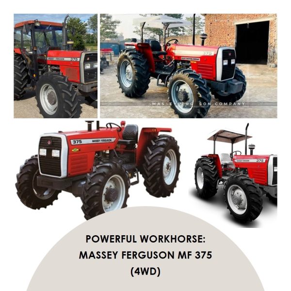 Massey Ferguson MF 375 (4WD) agricultural tractor, a robust and powerful workhorse designed for versatile farming tasks. #MFIPK
