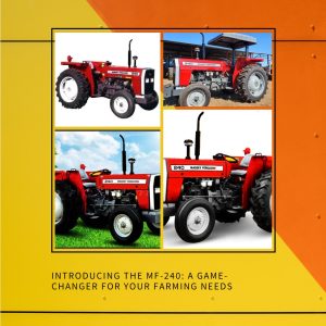 A powerful MF-240 tractor, Murshid Farm Industries' signature 2WD 50HP model, designed for efficiency and performance in agricultural operations