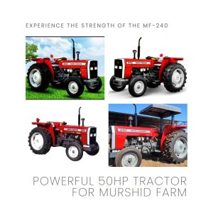 Image of the powerful MF-240: The 2WD 50HP tractor by Murshid Farm, standing confidently in a field