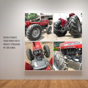 A powerful Massey Ferguson MF 385 (4WD) tractor, symbolizing a revolution in agricultural power.