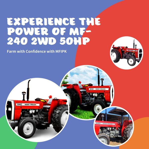 Cultivate your fields with confidence using the MF-240 2WD 50HP tractor by MFIPK. This agricultural powerhouse is designed to provide farmers with the assurance of reliability and efficiency in every task. Elevate your farming experience and achieve optimal results with the MF-240 2WD 50HP Experience
