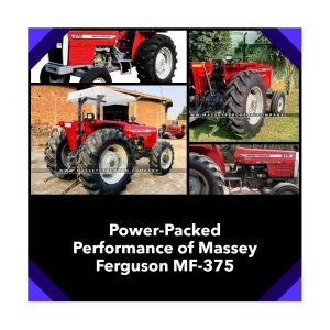 The MASSEY FERGUSON MF-375, showcasing power-packed performance by MFIPK, a tractor ready for robust agricultural tasks