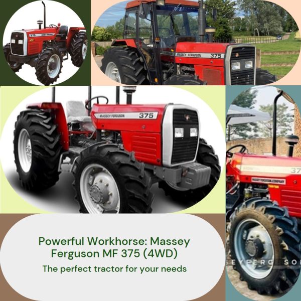 Massey Ferguson MF 375 (4WD) agricultural tractor, a robust and powerful workhorse designed for versatile farming tasks. #MFIPK