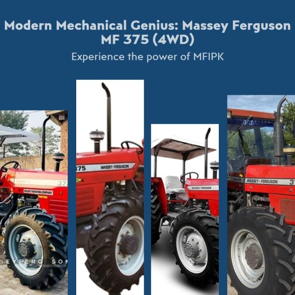 Massey Ferguson MF 375 (4WD) agricultural tractor - a symbol of modern mechanical genius.