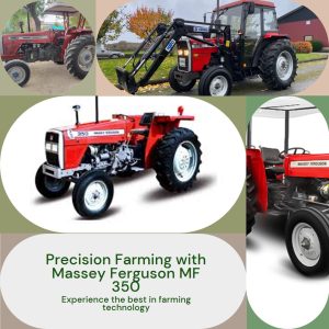 A Massey Ferguson MF 350 tractor equipped for precision farming, showcasing advanced agricultural technology