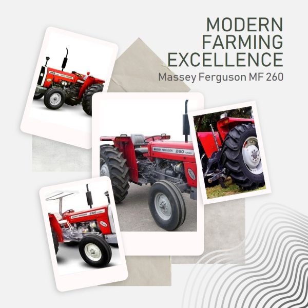 Massey Ferguson MF 260 tractor in a lush green field, symbolizing modern farming excellence
