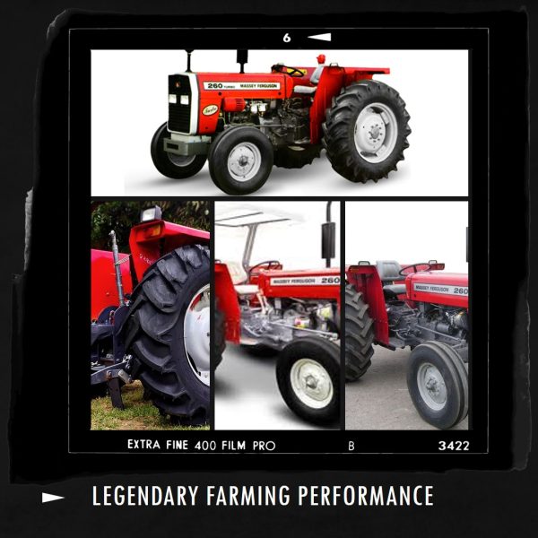 A Massey Ferguson MF 260 tractor in action, showcasing its legendary farming performance