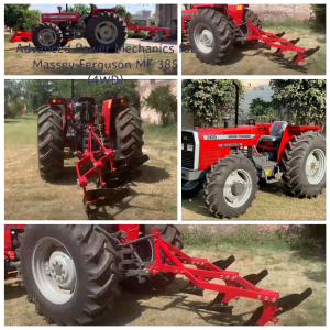 Massey Ferguson MF 385 (4WD) agricultural tractor featuring advanced power mechanics for efficient farming.