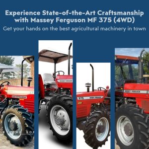 A Massey Ferguson MF 375 (4WD) tractor showcasing state-of-the-art craftsmanship from MFIPK.