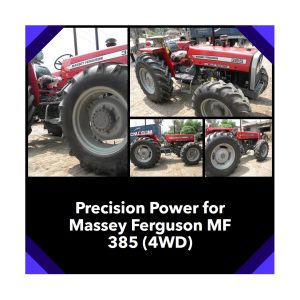 A powerful Massey Ferguson MF 385 (4WD) tractor in action, showcasing precision power and reliability.