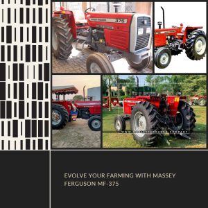 Massey Ferguson MF-375, a formidable farming powerhouse, standing tall in the field