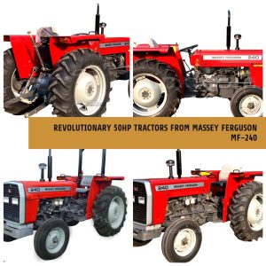A powerful 2WD 50HP tractor, the Massey Ferguson MF-240, showcasing MFIPK's revolutionary design for optimal performance.