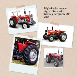 A powerful Massey Ferguson MF 260 tractor in a lush green field, symbolizing high-performance agriculture