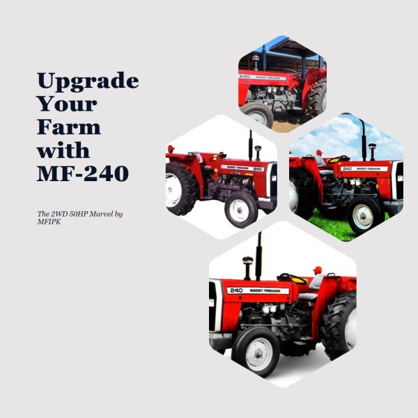 A powerful MF-240 tractor, a 2WD 50HP marvel by MFIPK, empowering farms with efficiency and strength