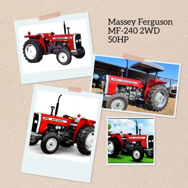 Image of the MF-240: The 2WD 50HP Titan by MFIPK, a powerful agricultural tractor driving forward on a farm