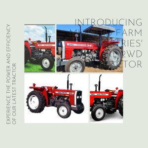 A sleek MF-240 tractor, Murshid Farm Industries' signature 2WD 50HP model, symbolizing efficiency and reliability in agriculture
