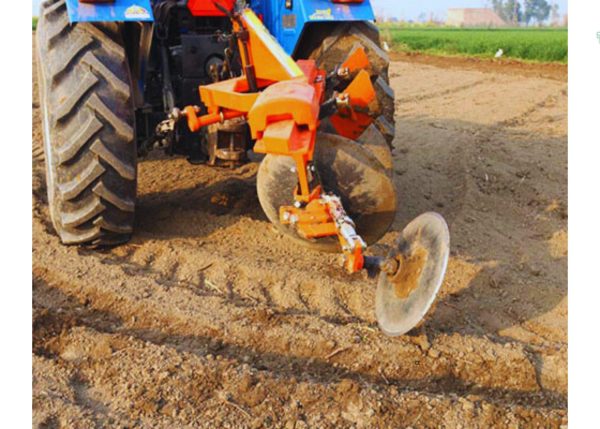 A close-up view of Murshid Farm Industries' 2-disc plough, showcasing its durable design and efficient functionality.