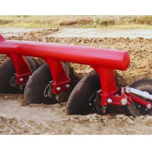 A close-up image of Murshid Farm Industries' Implement Disc Plough with 3 discs, showcasing its sturdy design and functionality.