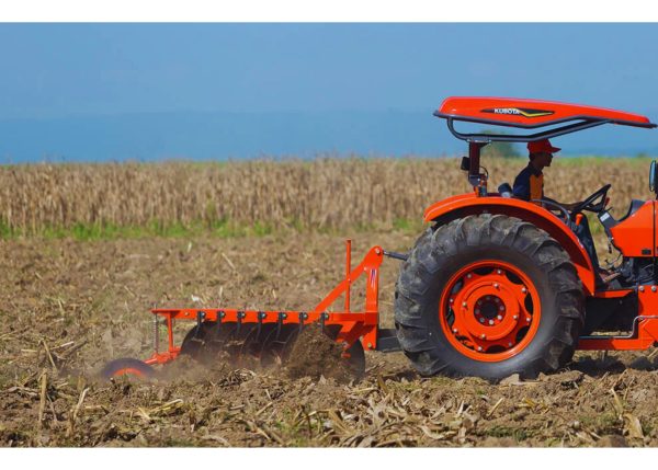 A close-up view of Murshid Farm Industries Implement Disc Plough with 5 discs, showcasing durable and efficient agricultural equipment.