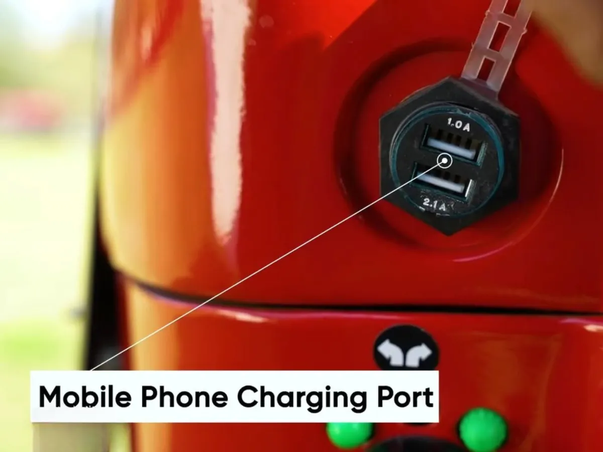 Dual USB mobile phone charging port on Millat Massey Ferguson MF 260 Deluxe 2WD 60HP tractor