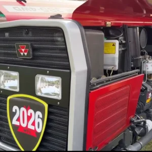 Millat Massey Ferguson MF 385 4WD 85 HP 2026 model front grille with open engine compartment