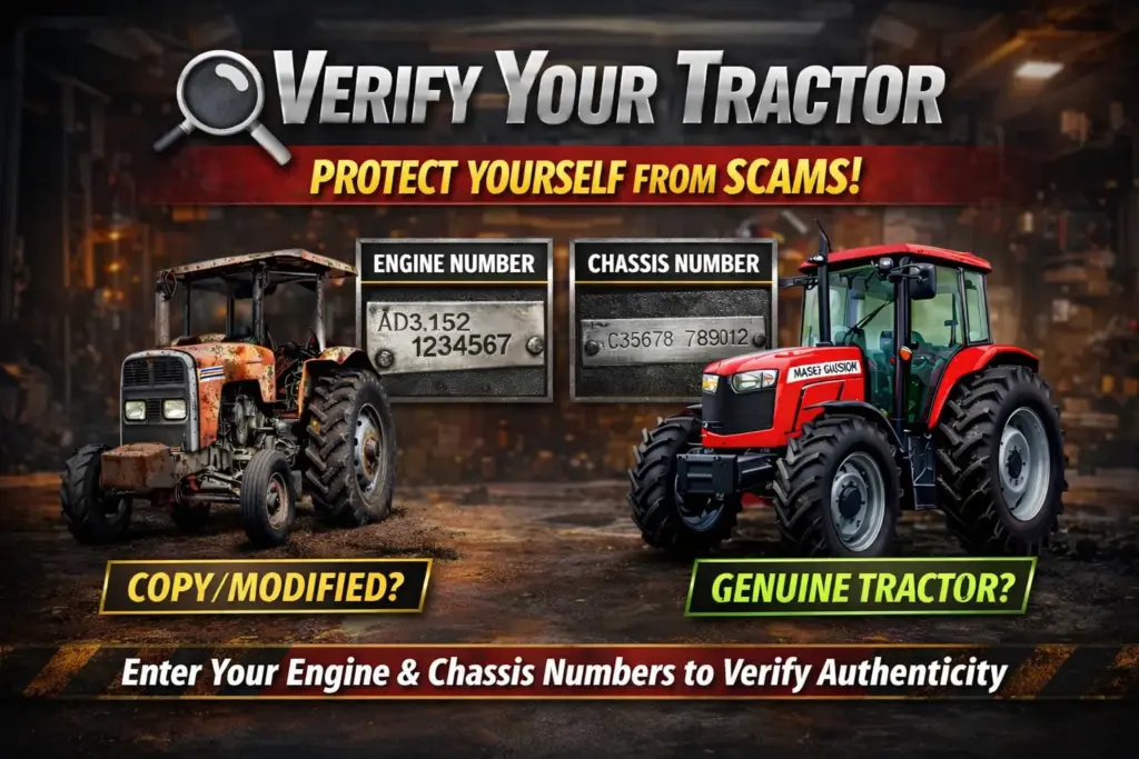 Verify your tractor using engine and chassis number to avoid fake or modified tractors