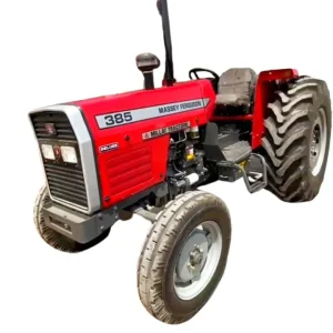 MF 385 Deluxe 2WD 85 HP tractor with heavy-duty tyres, rear wheel weights and sun canopy