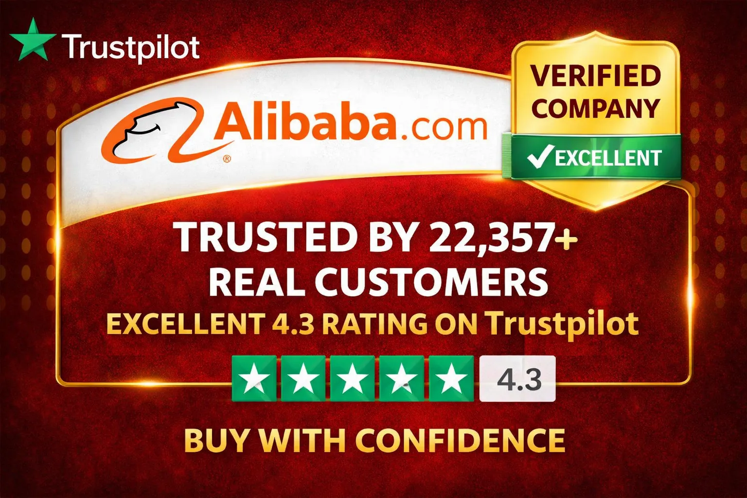 Alibaba Trustpilot rating and verified supplier credibility for Murshid Farm Industries